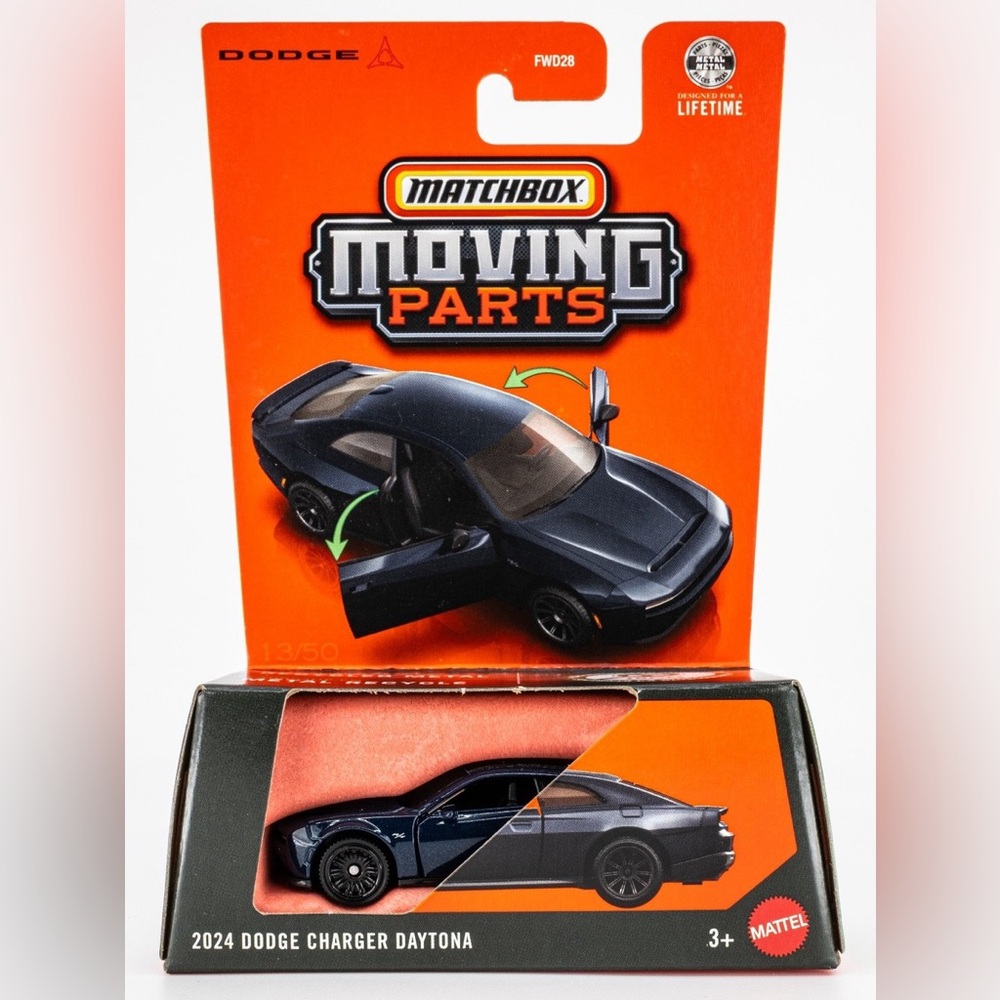 2026 Matchbox Moving Parts 2024 Dodge Charger Daytona Die Cast Car